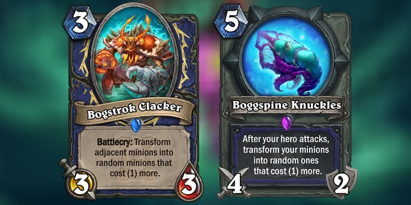 Bogstrok Clacker & Boggspine Knuckles are New Shaman Cards Revealed for Hearthstone's Ashes of Outland Expansion