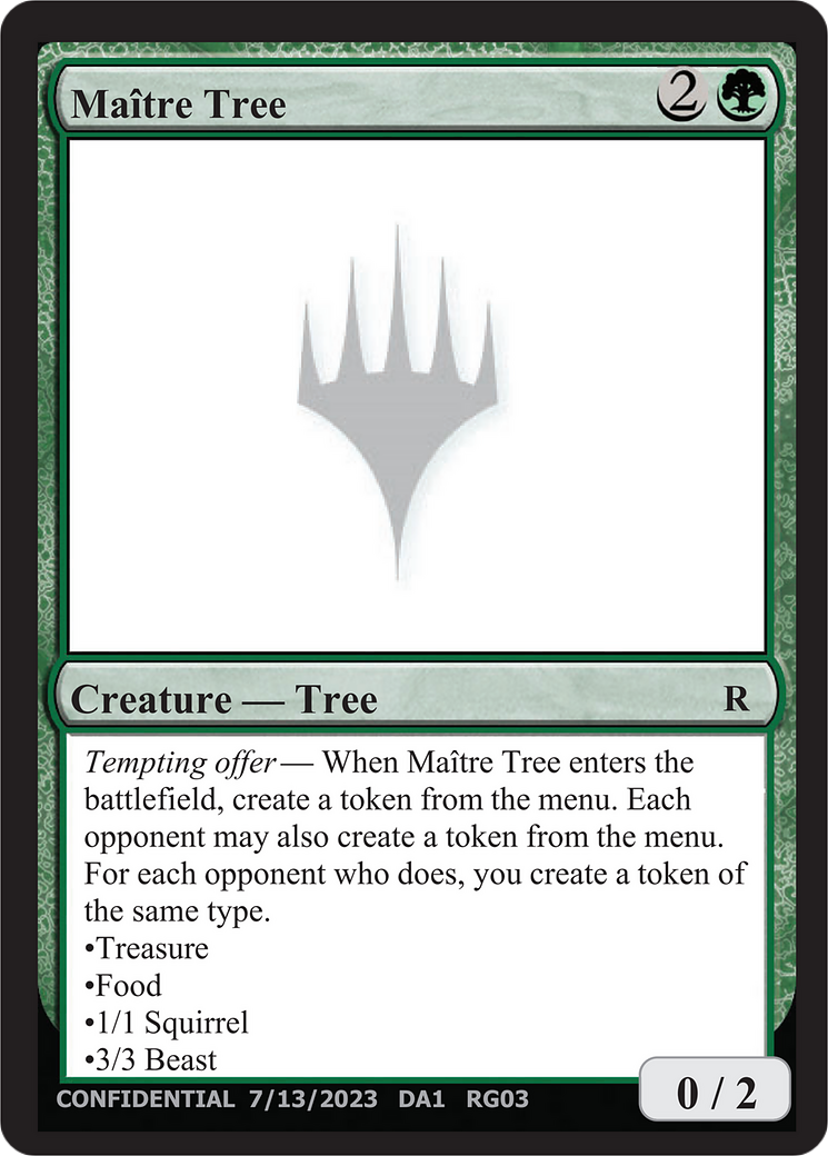 Maître Tree Card Image