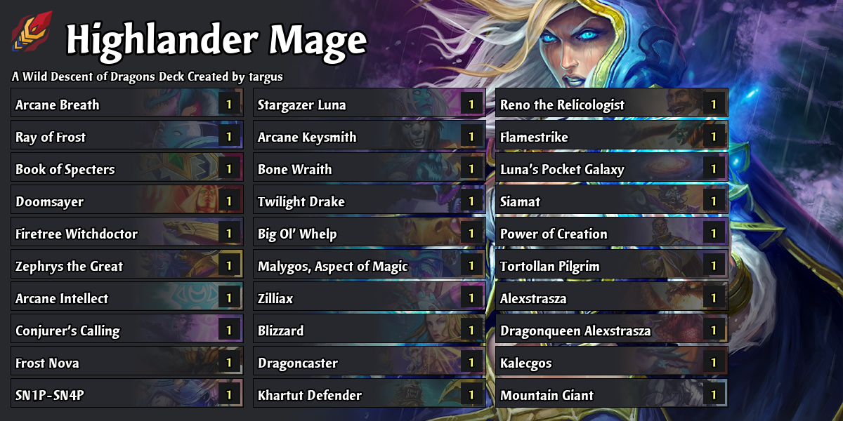 Highlander Mage [Descent of Dragons - Roguestone Variant] - Descent of ...