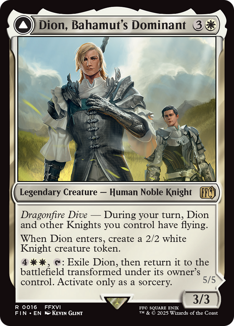 Dion, Bahamut's Dominant // Bahamut, Warden of Light Card Image