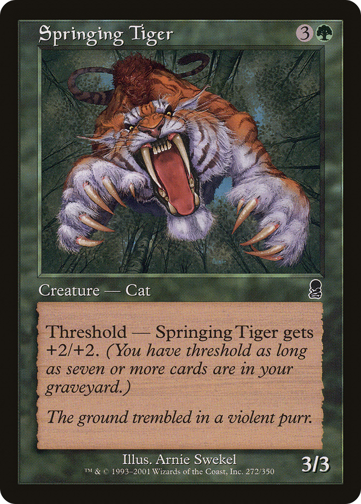 Springing Tiger Card Image