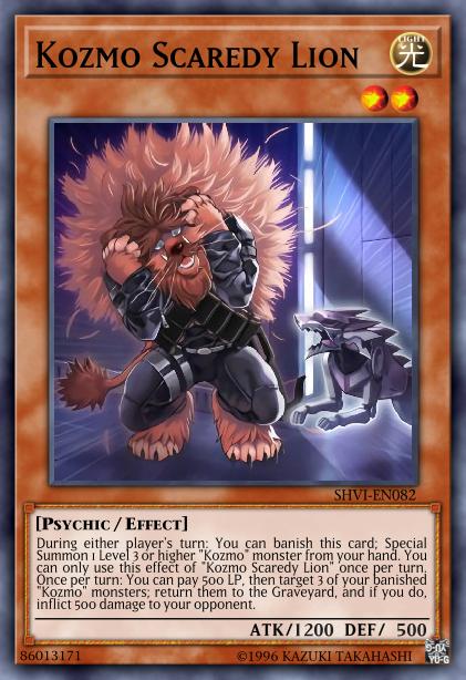 Kozmo Scaredy Lion Card Image