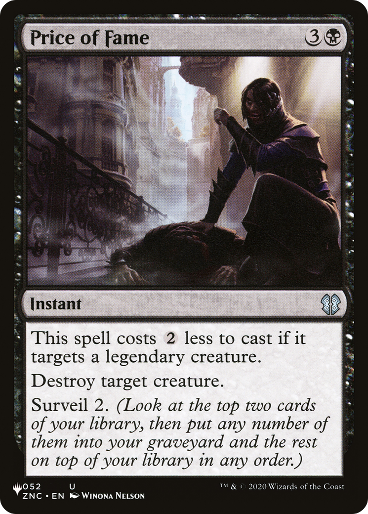Price of Fame Card Image
