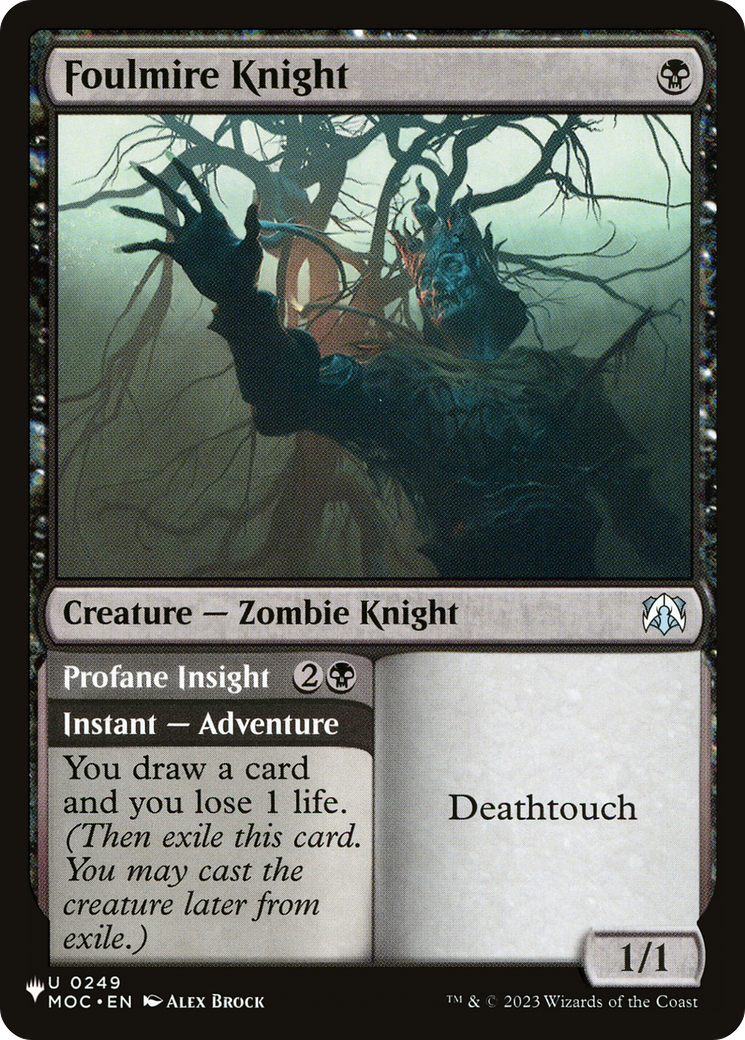 Foulmire Knight // Profane Insight Card Image