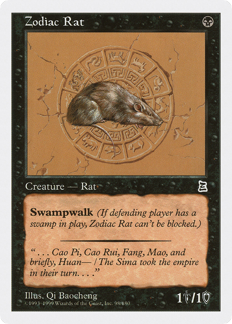 Zodiac Rat Card Image