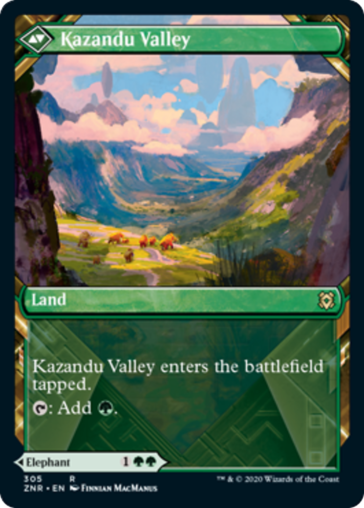 Kazandu Mammoth // Kazandu Valley Card Image