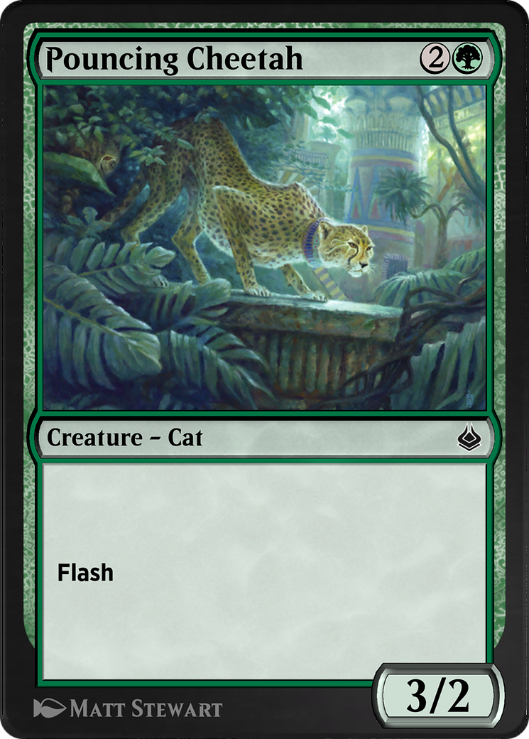 Pouncing Cheetah Card Image