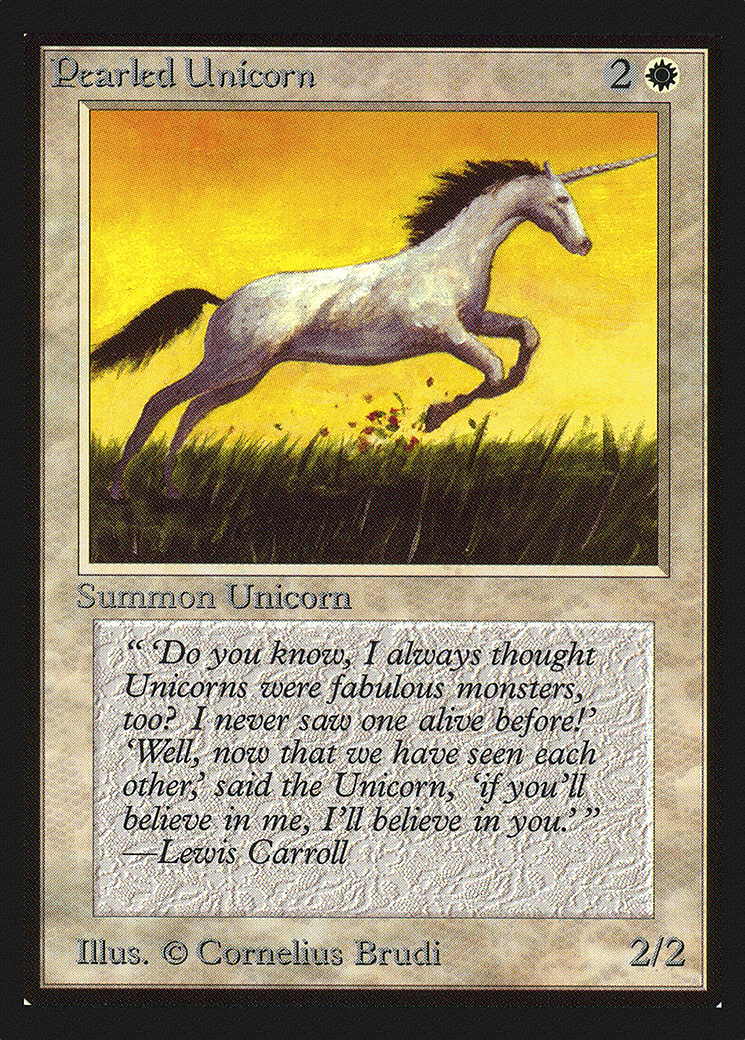 Pearled Unicorn Card Image