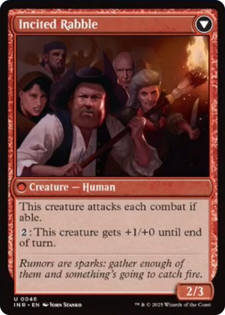 Town Gossipmonger // Incited Rabble Card Image