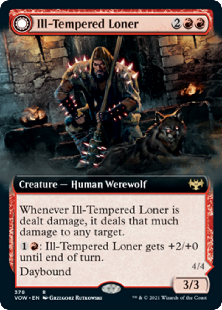 Ill-Tempered Loner // Howlpack Avenger Card Image