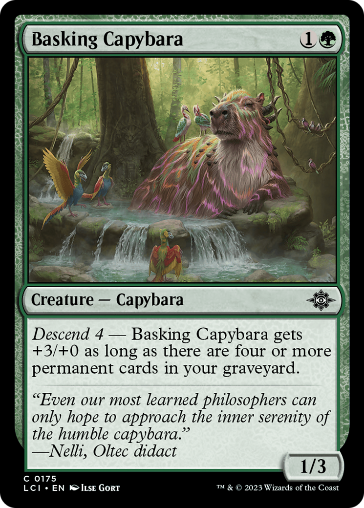 Basking Capybara Card Image