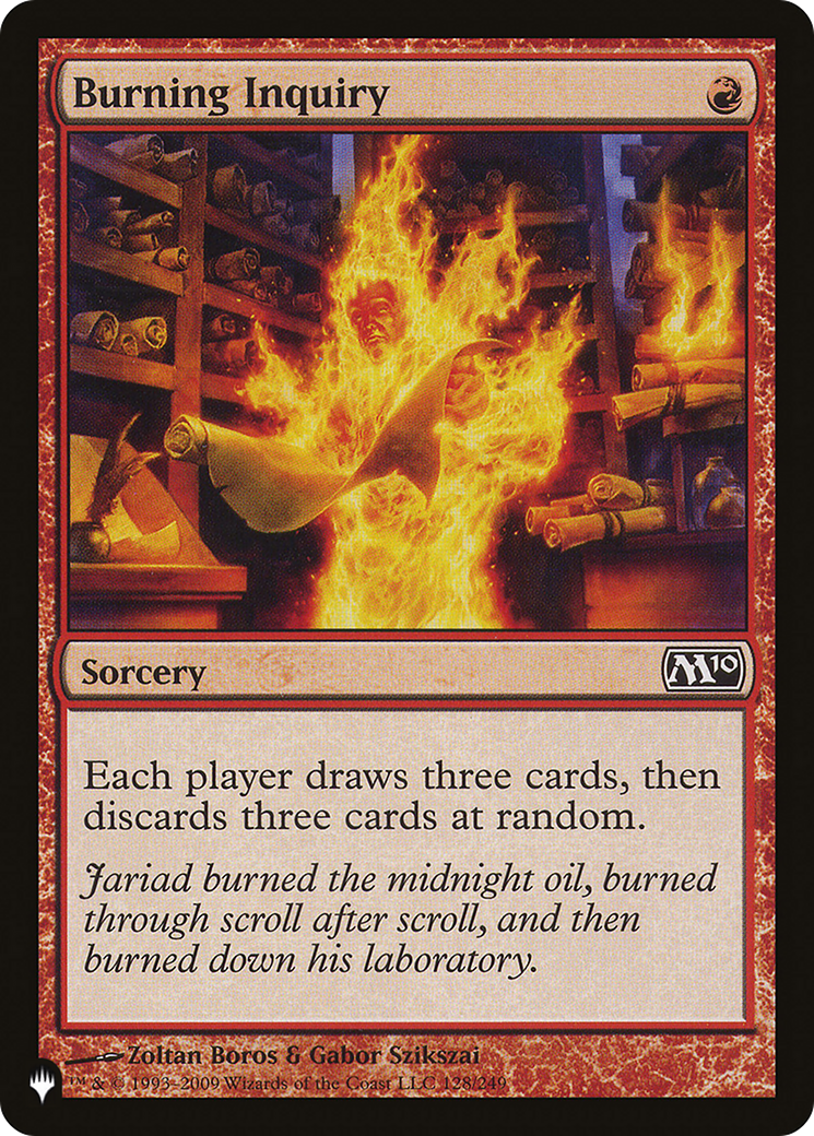 Burning Inquiry Card Image