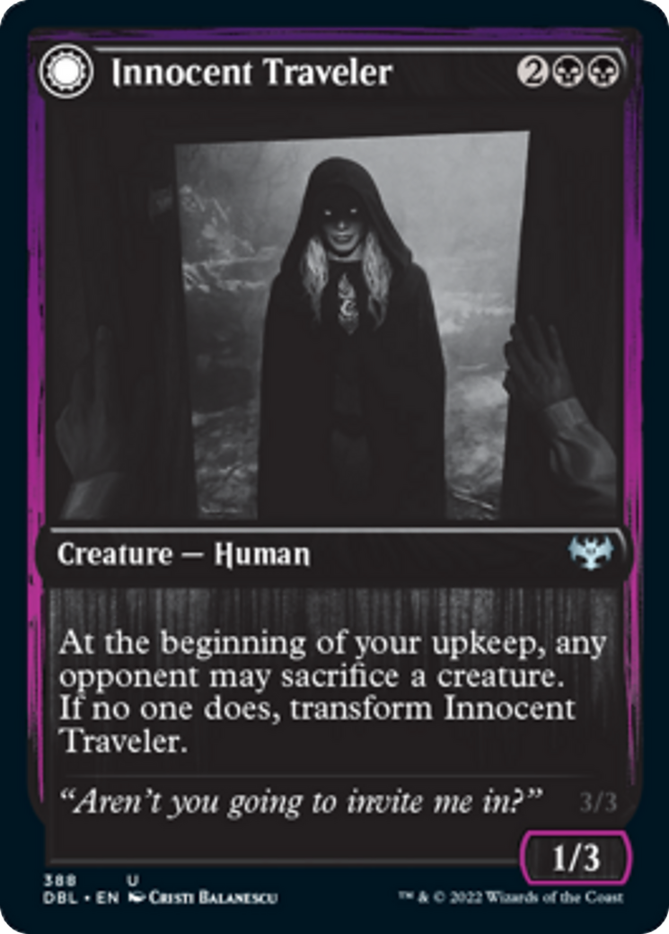 Innocent Traveler // Malicious Invader Card Image