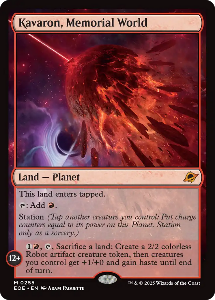 Kavaron, Memorial World Card Image