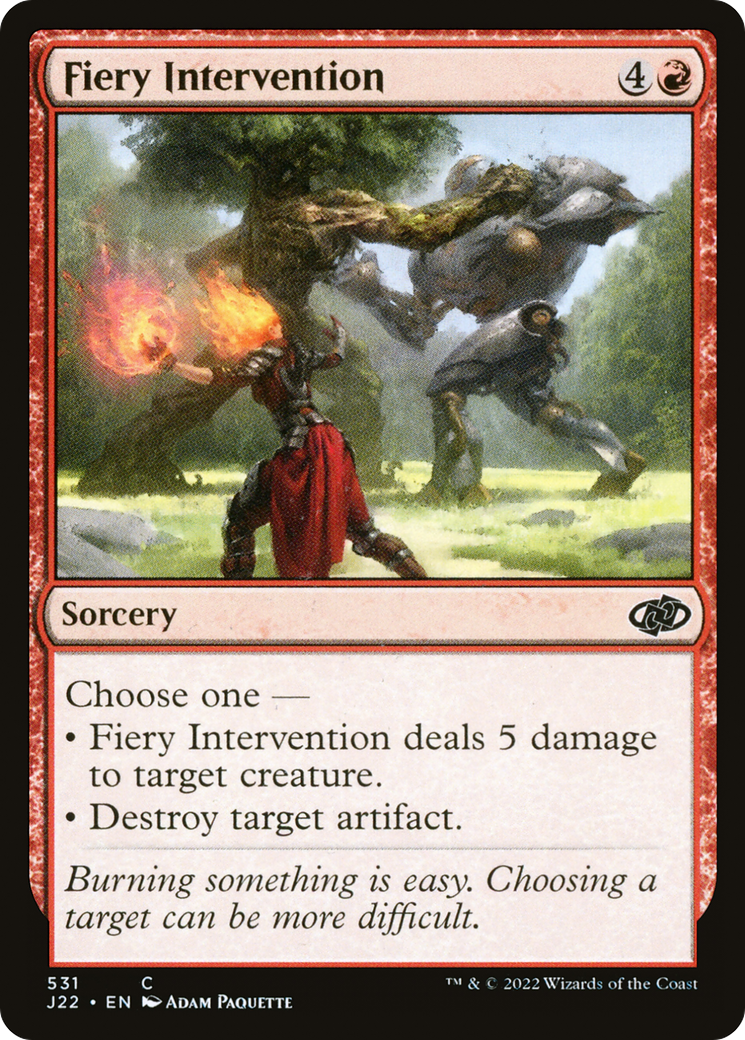 Fiery Intervention Card Image