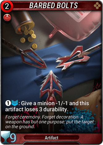Barbed Bolts Card Image