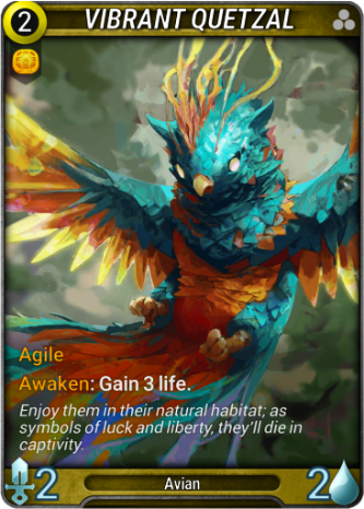 Vibrant Quetzal Card Image