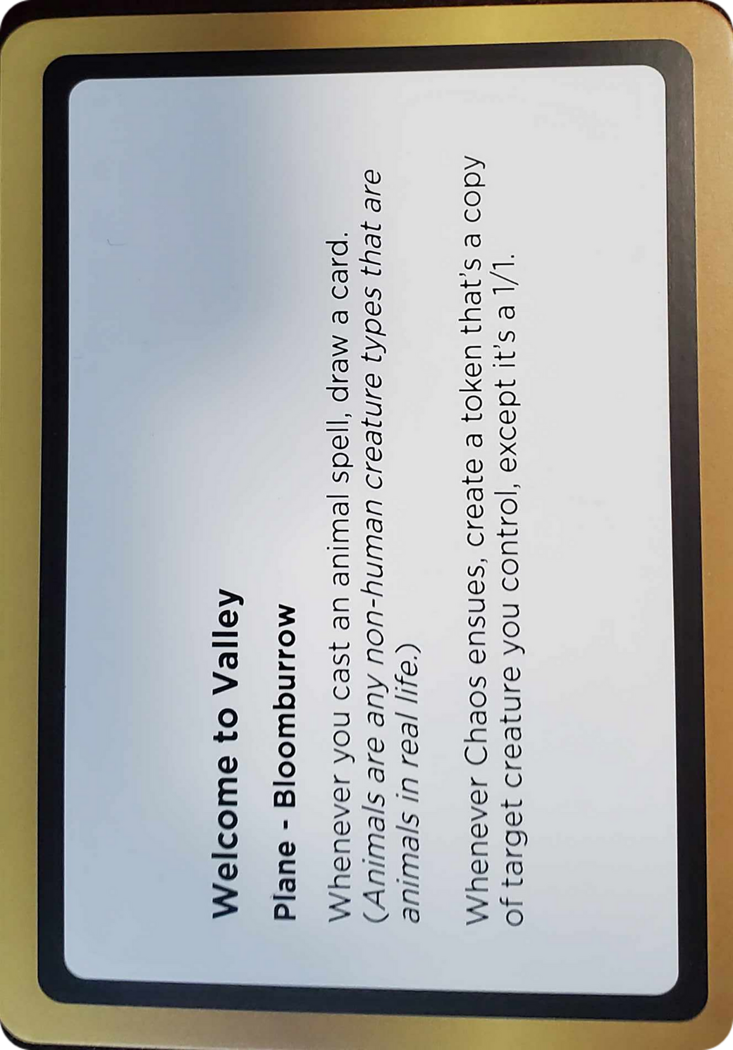 Welcome to Valley Card Image