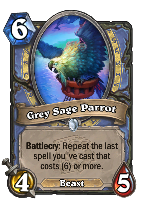 Grey Sage Parrot Card Image
