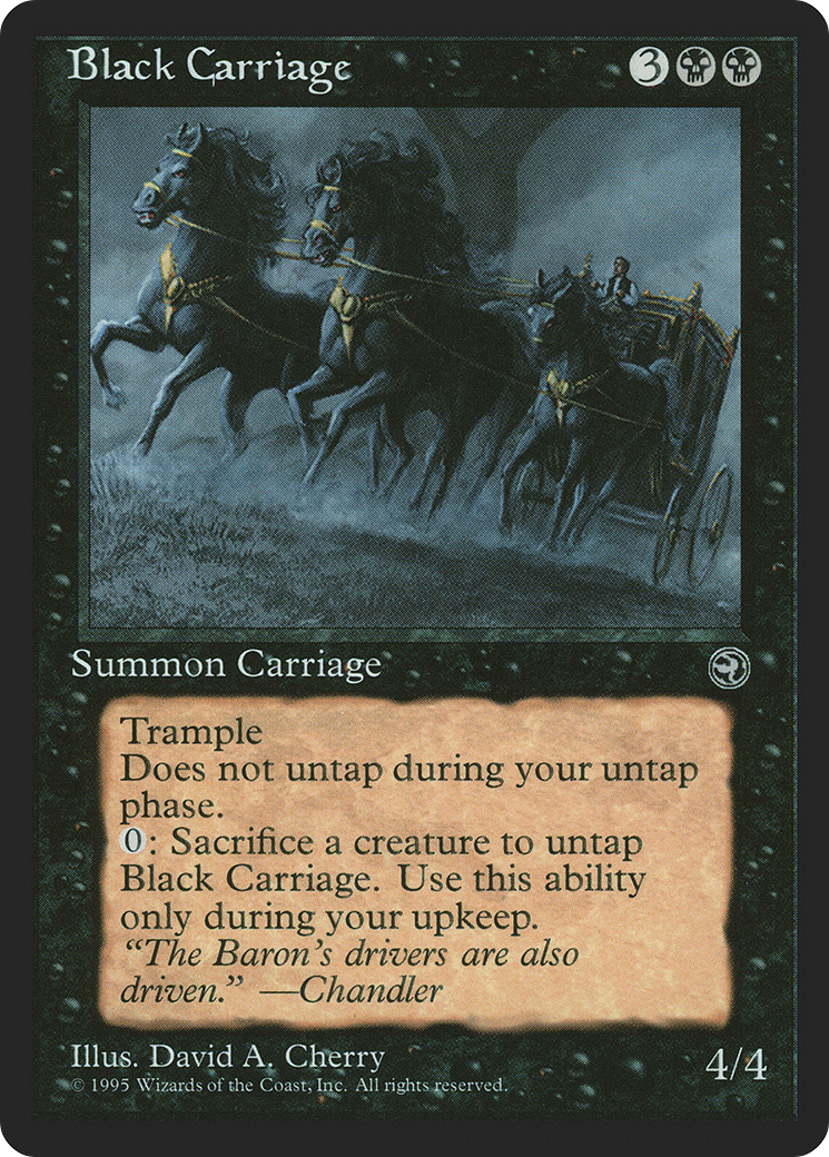 Black Carriage Card Image