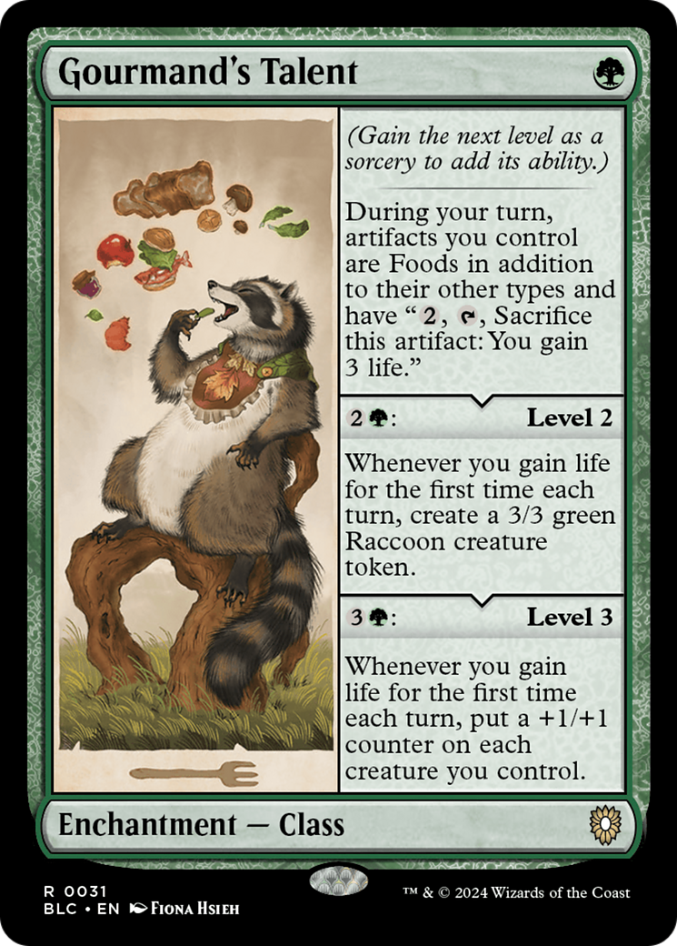 Gourmand's Talent Card Image