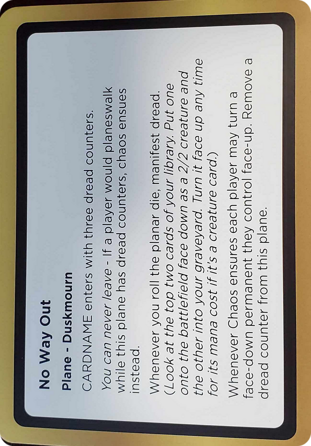 No Way Out (Playtest) Card Image