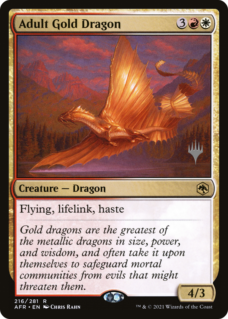 Adult Gold Dragon Card Image