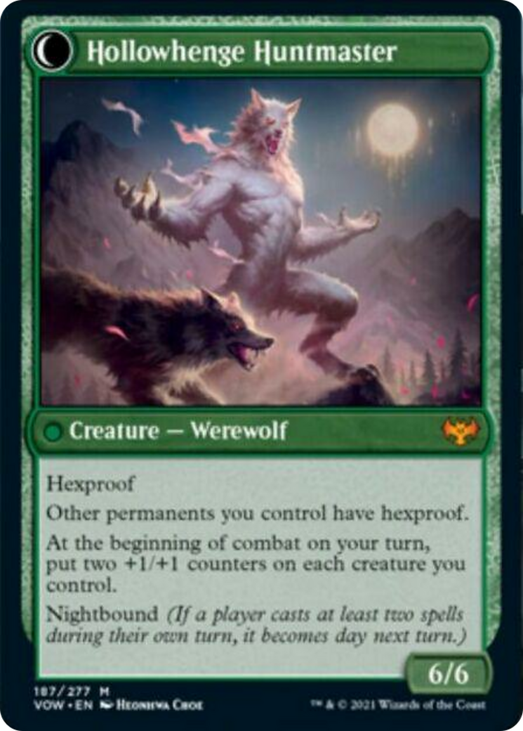 Avabruck Caretaker // Hollowhenge Huntmaster Card Image