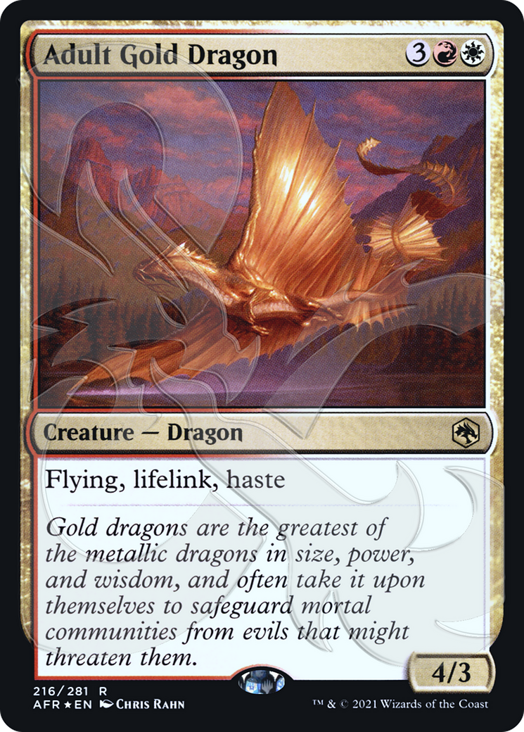 Adult Gold Dragon Card Image