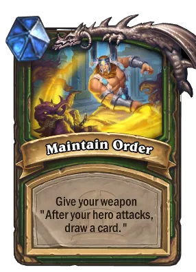 Maintain Order Card Image