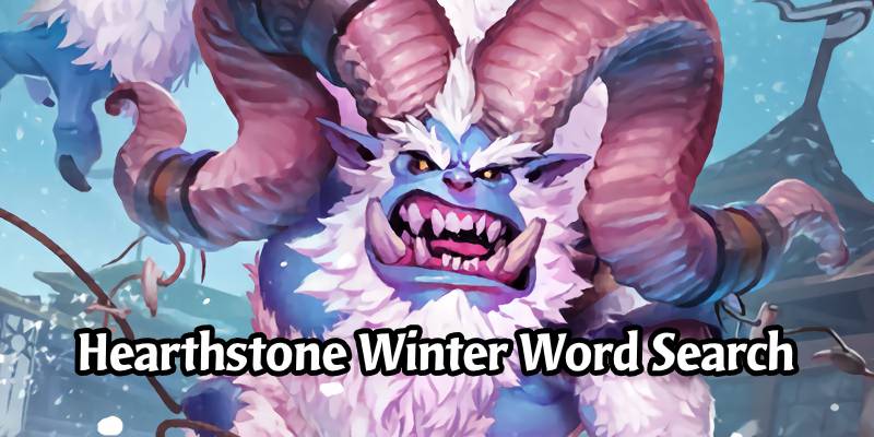 A Wonderful Hearthstone Winter Wonderland Word Search Activity