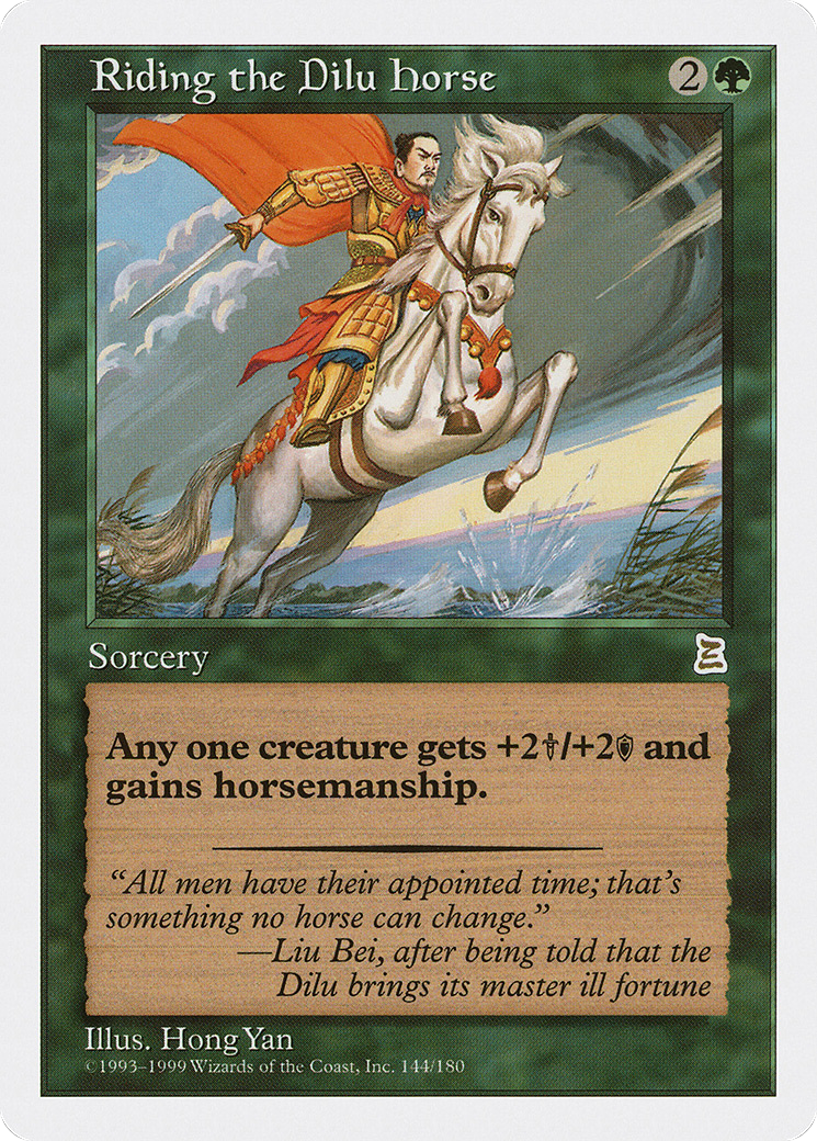 Riding the Dilu Horse Card Image