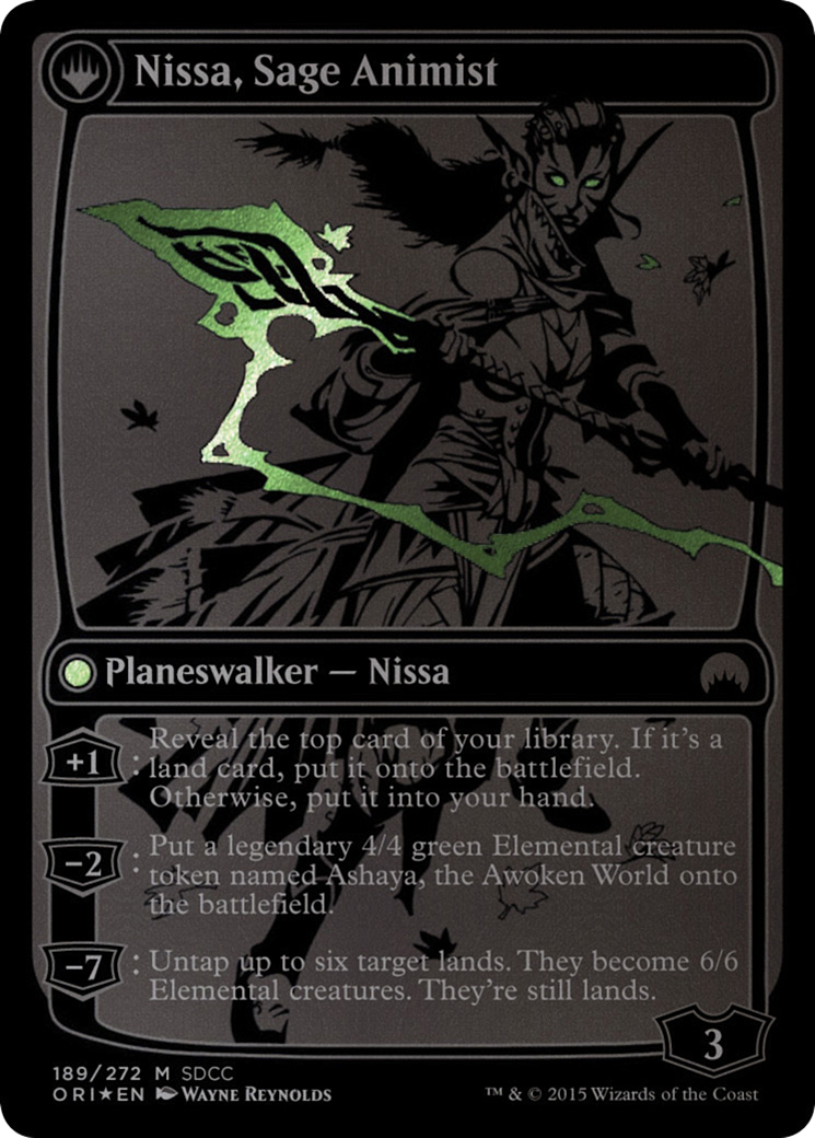 Nissa, Vastwood Seer // Nissa, Sage Animist Card Image