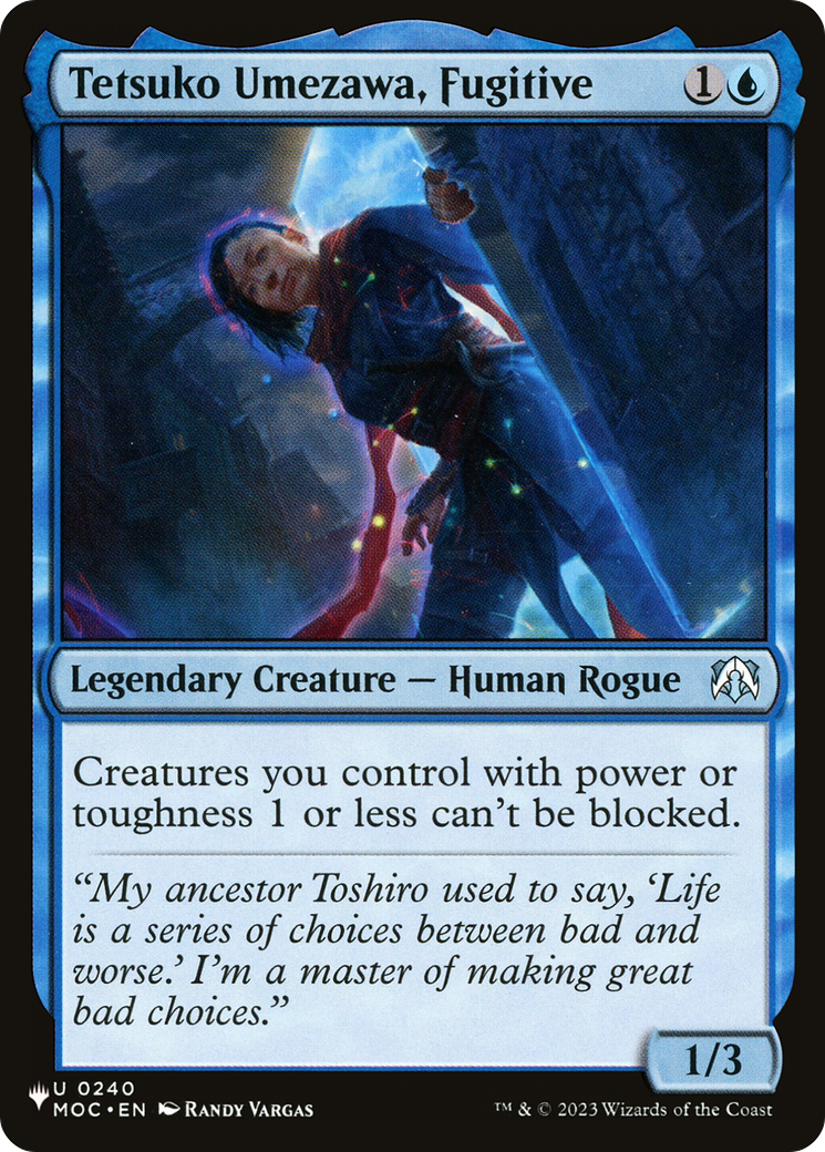 Tetsuko Umezawa, Fugitive Card Image