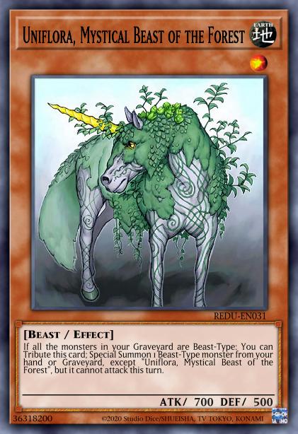 Uniflora, Mystical Beast of the Forest Card Image