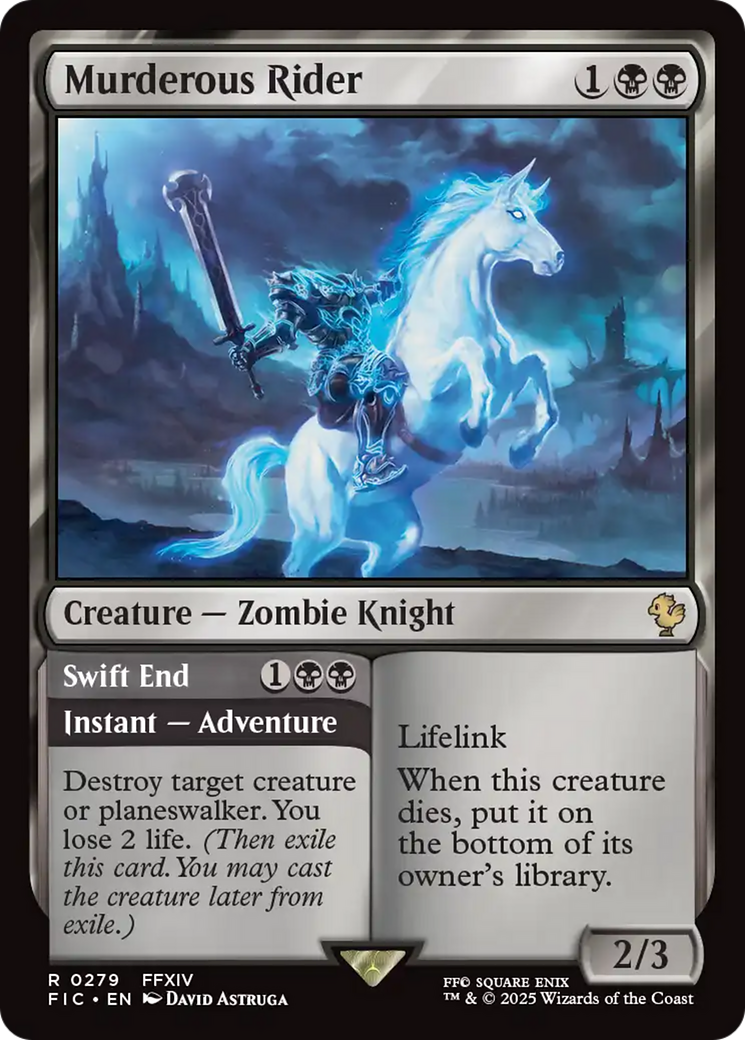 Murderous Rider // Swift End Card Image