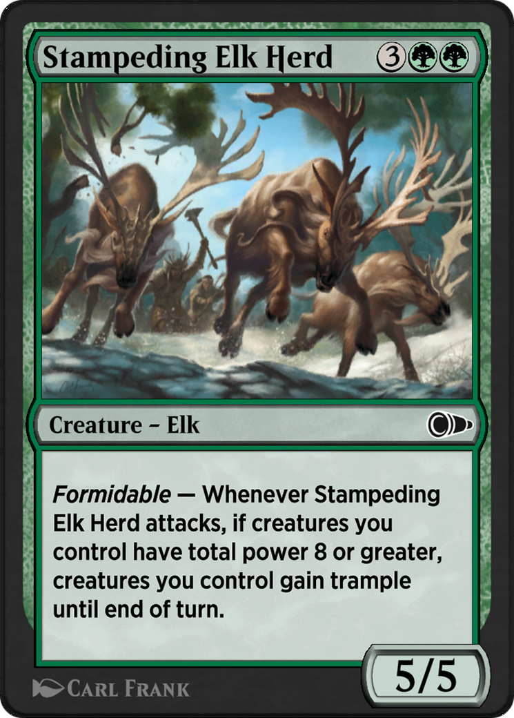 Stampeding Elk Herd Card Image