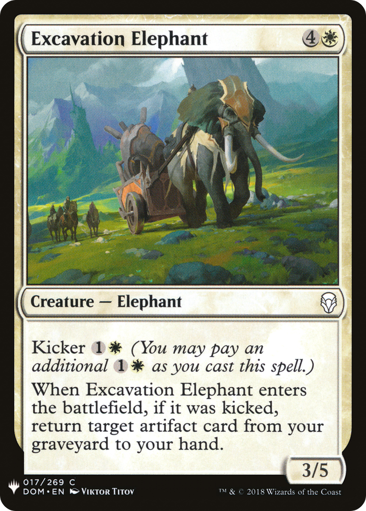 Excavation Elephant Card Image