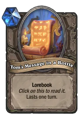 Tom's Message in a Bottle Card Image