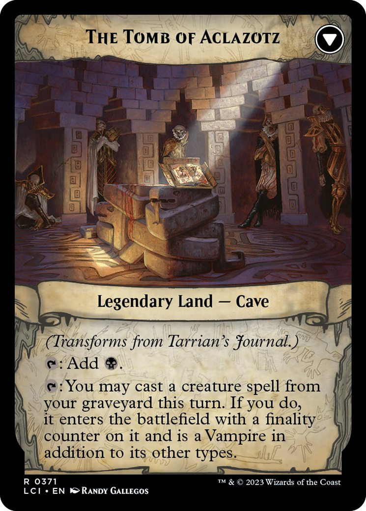 Tarrian's Journal // The Tomb of Aclazotz Card Image