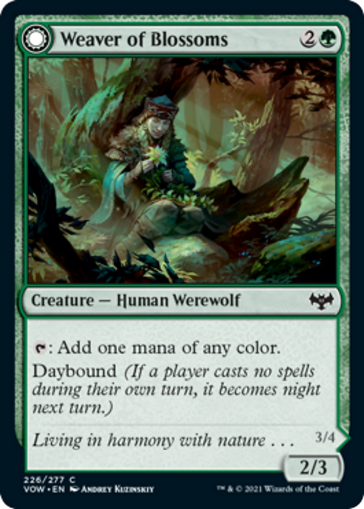 Weaver of Blossoms // Blossom-Clad Werewolf Card Image