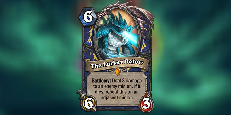 The Lurker Below is a new Shaman Legendary Revealed for Hearthstone's Ashes of Outland Expansion