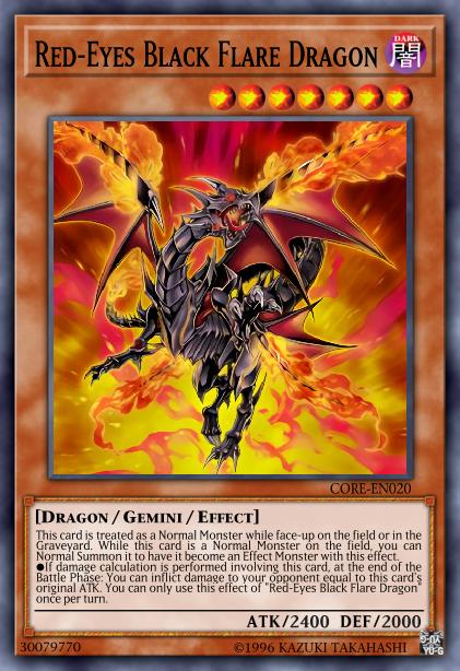 Red-Eyes Black Flare Dragon Card Image