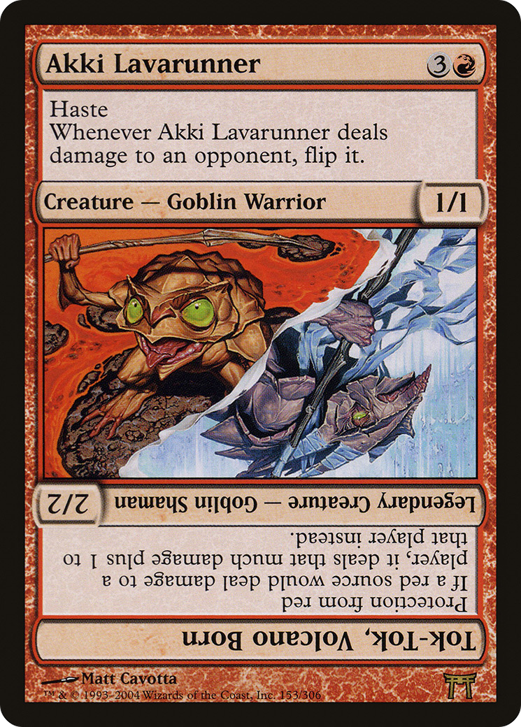 Akki Lavarunner // Tok-Tok, Volcano Born Card Image