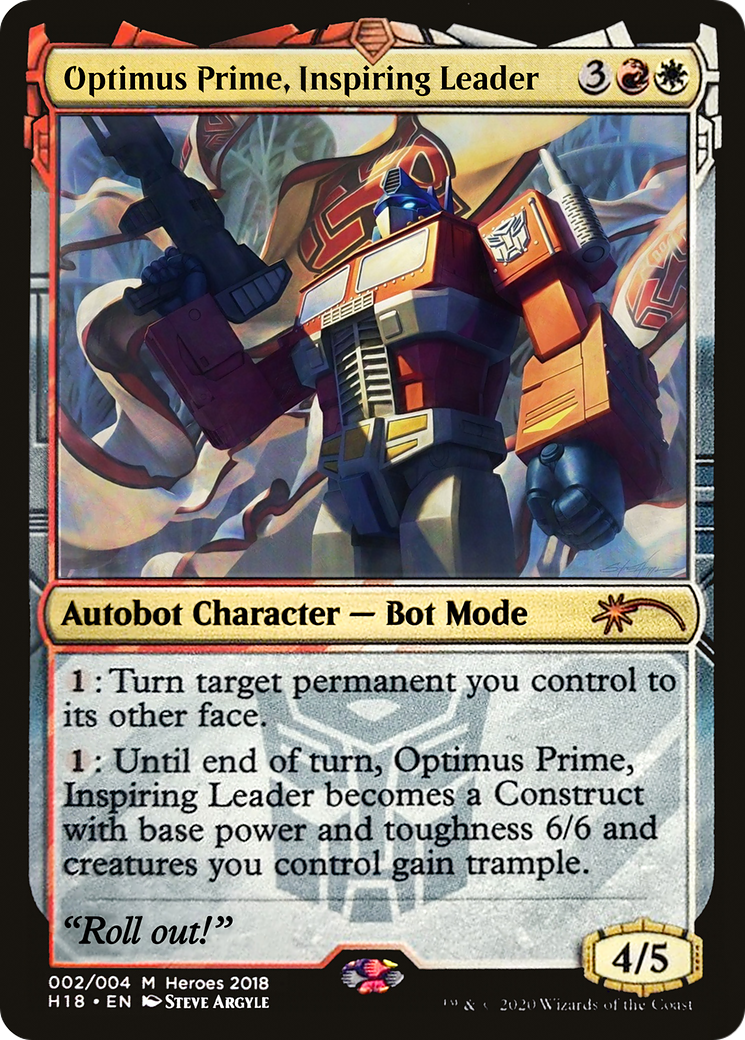 Optimus Prime, Inspiring Leader Card Image