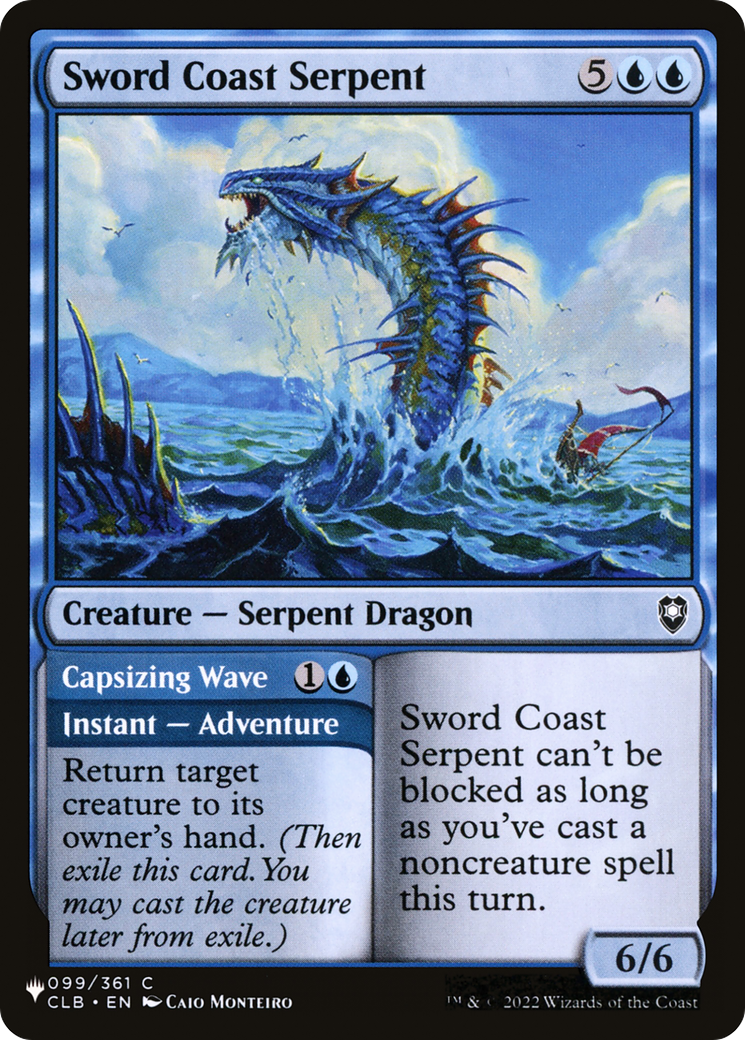 Sword Coast Serpent // Capsizing Wave Card Image