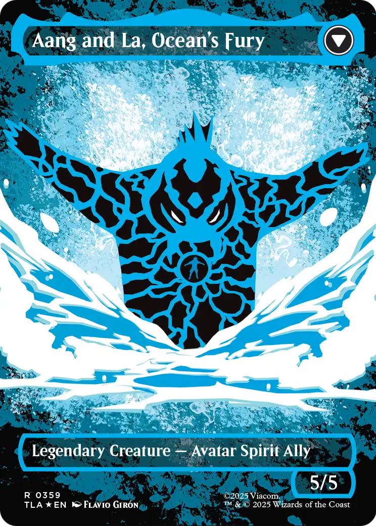Aang and La, Ocean's Fury Magic: The Gathering card