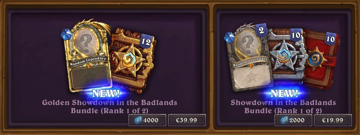 Golden Showdown in the Badlands Packs - Hearthstone