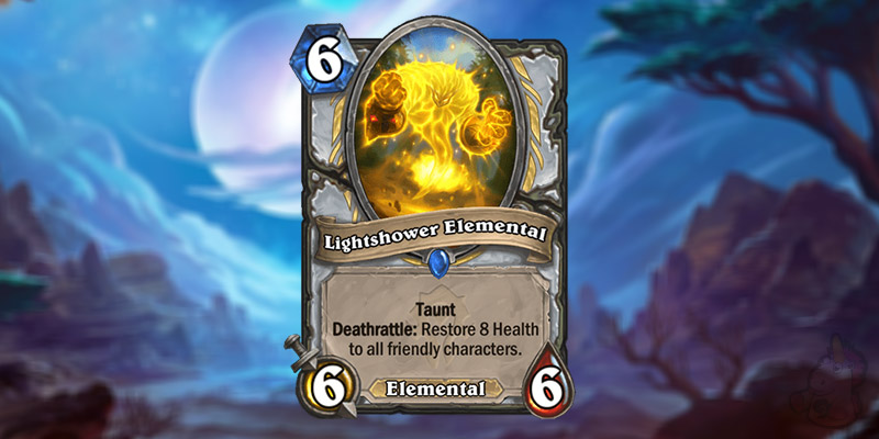 LaoZhongYi Reveals a New Forged in the Barrens Priest Card - Lightshower Elemental