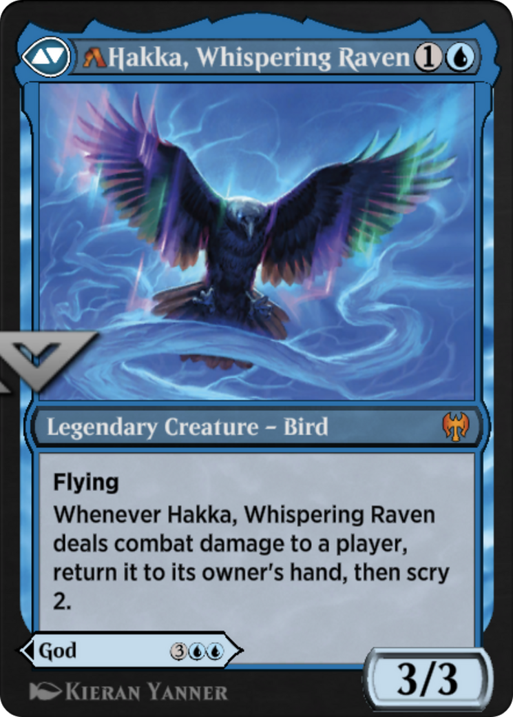 A-Alrund, God of the Cosmos // A-Hakka, Whispering Raven Card Image